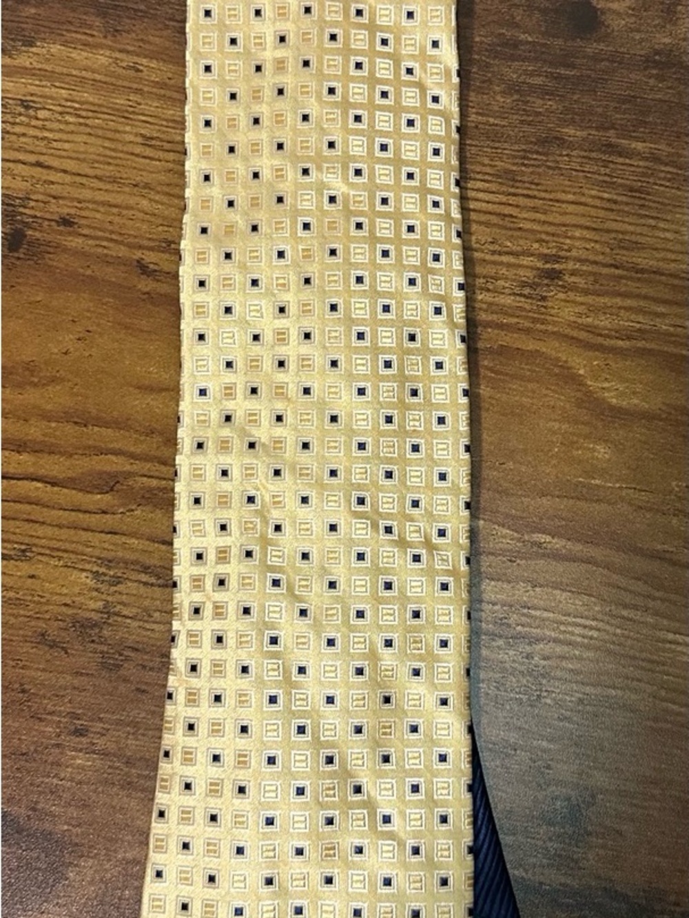 Tommy Hilfiger Yellow Geometric Silk Tie